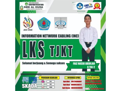 Juara 1  lomba Information Network Cabling (INC) LKS TJKT kab. Brebes